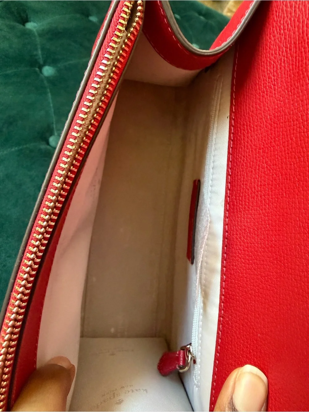 Kate Spade Darcy Red Top-Handle Purse - Picture 6 of 10